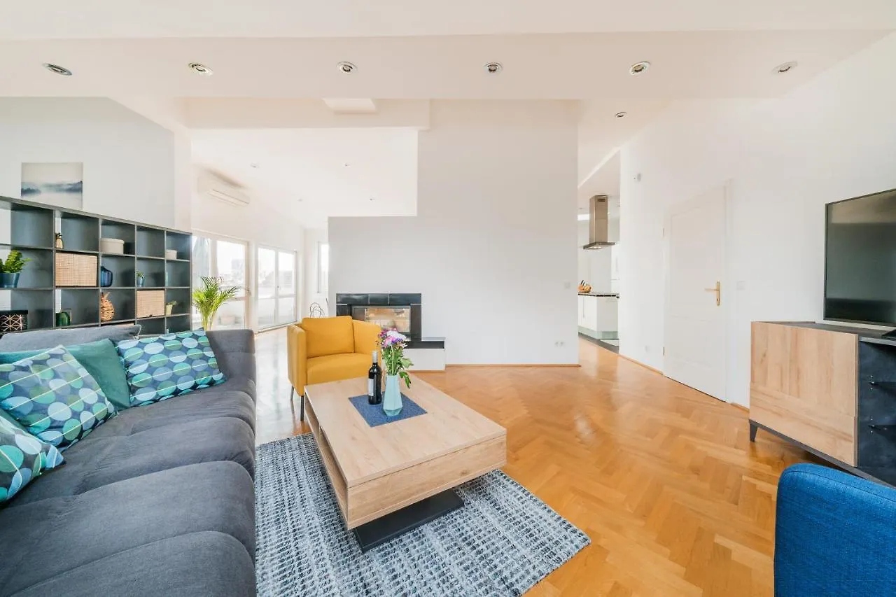 Penthouse Apartment - Sauna - Terrasse - Kamin - Ac Wien